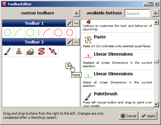 自定义工具栏编辑器 (Toolbar Editor)