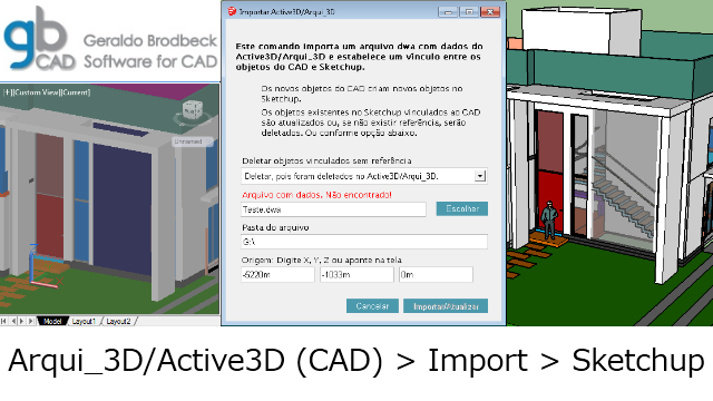 Importador Active3D/Arqui_3D para Sketchup