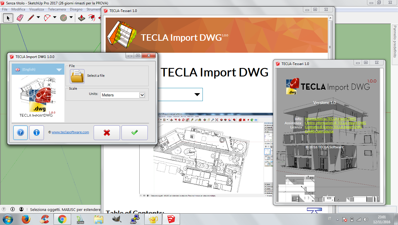 TECLAsoftware Import DWG