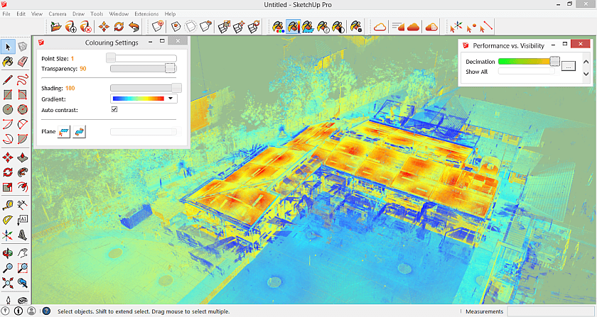 UNDET Point Cloud Extension - import any size of point cloud data directly into SketchUp
