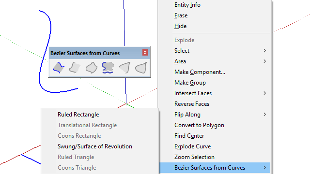 Bezier Surfaces from Curves