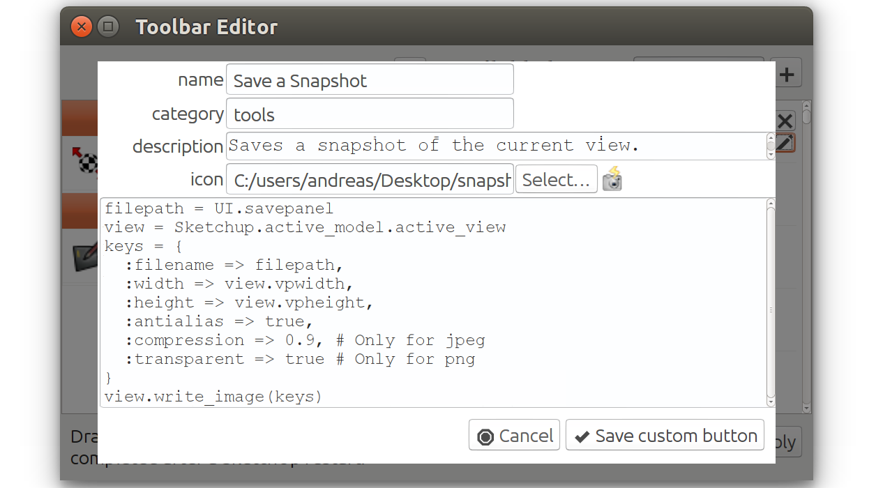 自定义工具栏编辑器 (Toolbar Editor)